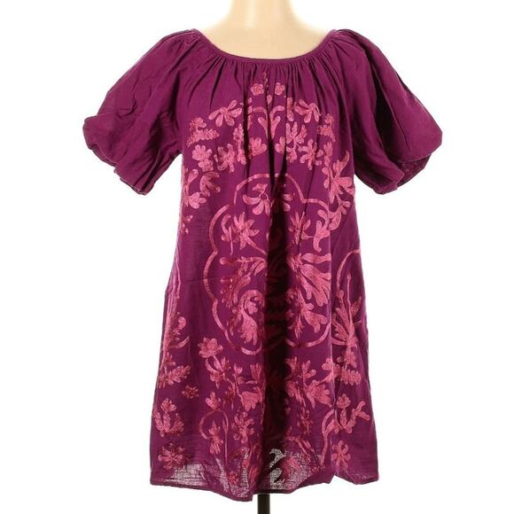 Free People Embroidered Fiona Small Mini Shift Dress - Picture 1 of 6